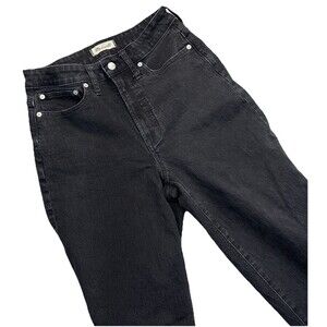 Madewell Women's The Curvy Perfect Vintage Wide Leg Jean Washed Black 27 Tall